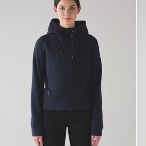 Lululemon Fleece Be True Hoodie Inkwell Zip Blue